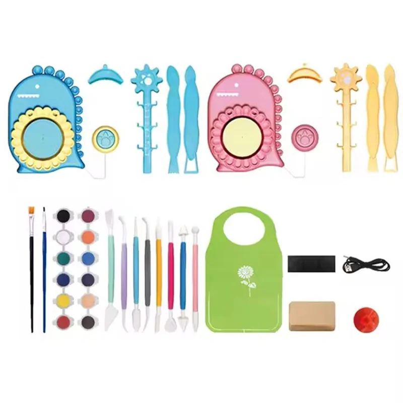 رنگهای سفالی و قلمموهای موجود در بسته