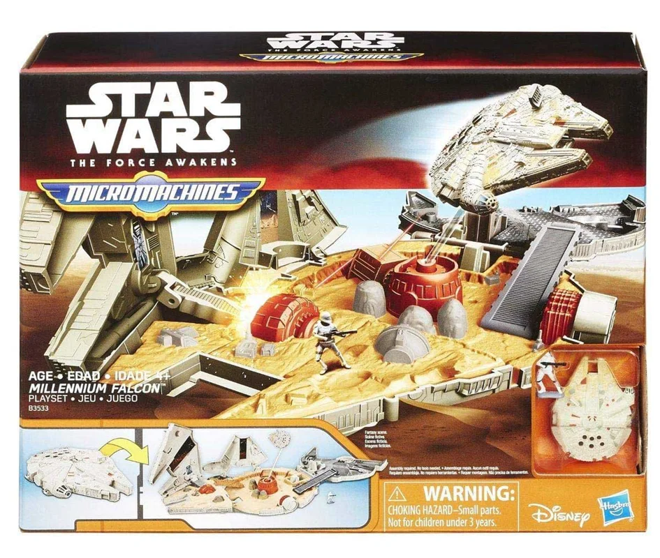 ست بازی هاسبرو دیزنی جنگ ستارگان: بیداری نیرو - ماکت میکرو ماشینها از میلینیوم فالکون 83533 - مناسب برای کلکسیون و هدیه