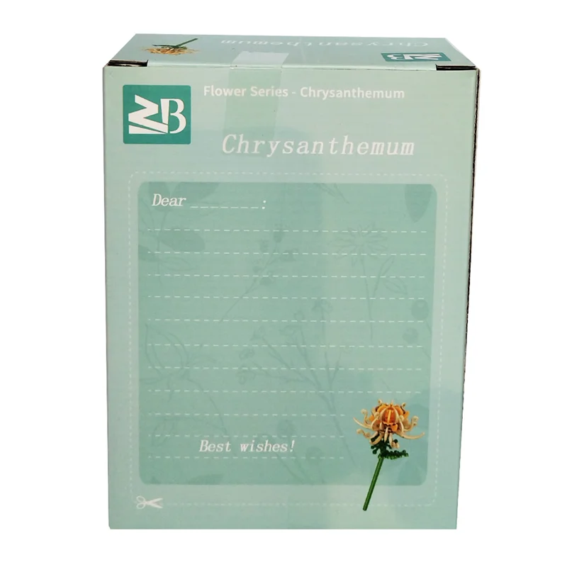 نمای پشت از مجموعه لگو گل داوودی Chrysanthemum