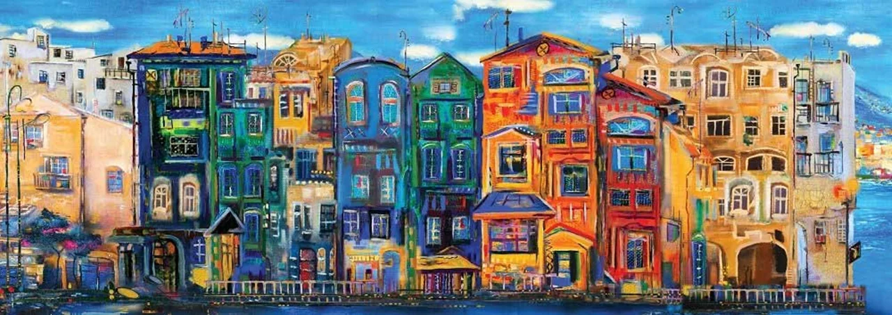 خرید آرت پازل 1000 تکه «شهر رنگارنگ»  Heidi Art Puzzle The colorful Town 1000 pcs 5350