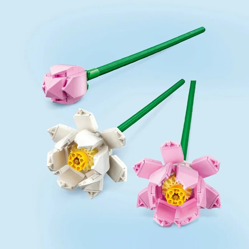 LEGO Lotus Flowers 40647 - مجموعه ساختنی گلهای لوتوس با جزئیات دقیق و طراحی زیبا