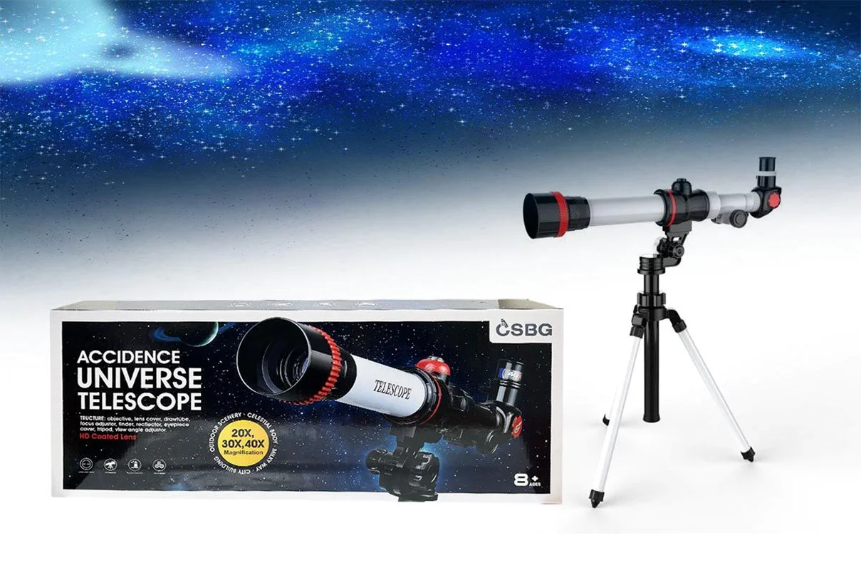 تلسکوپ Accidense Universe C2152 در جعبه بستهبندی
