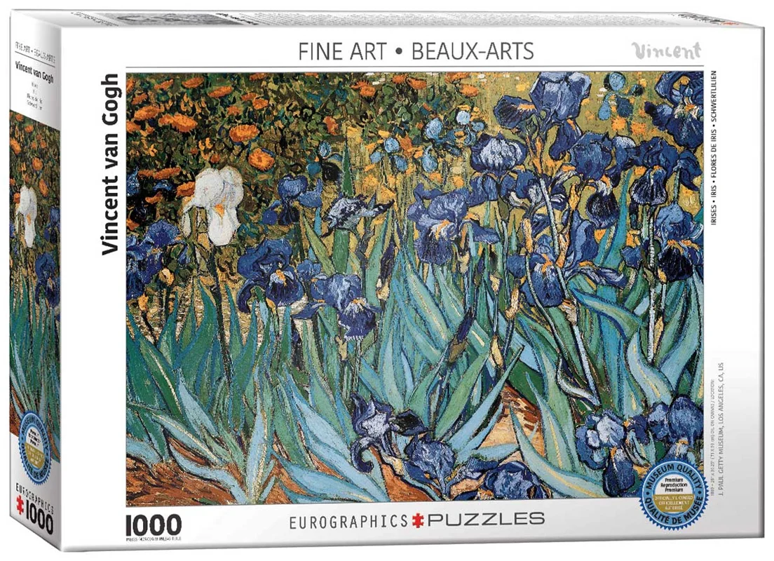 نمای سهبعدی جعبه پازل زنبقهای ونگوگ