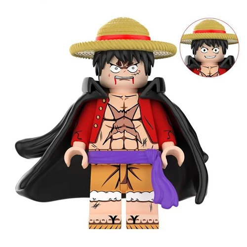 مینی فیگور لگو مانکی دی لوفی با شنل سیاه Monkey D. Luffy