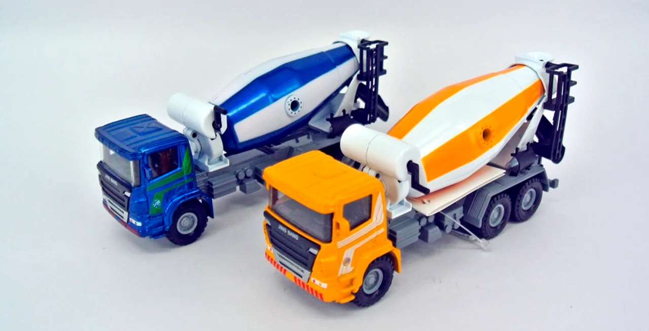 ماکت فلزی جینگ بنگ «ماشین مخلوط کن بتن میکسر بتن» Jing bang Diecast Concrete mixer