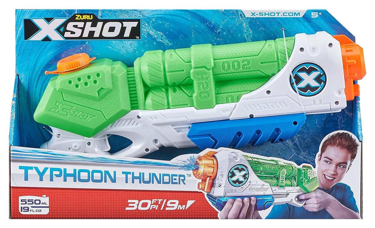 خرید زورو ایکس شات «تفنگ آبپاش ایکس شات طوفان تندر»  Zuru X Shot Typhoon Thunder Water Gun 01228