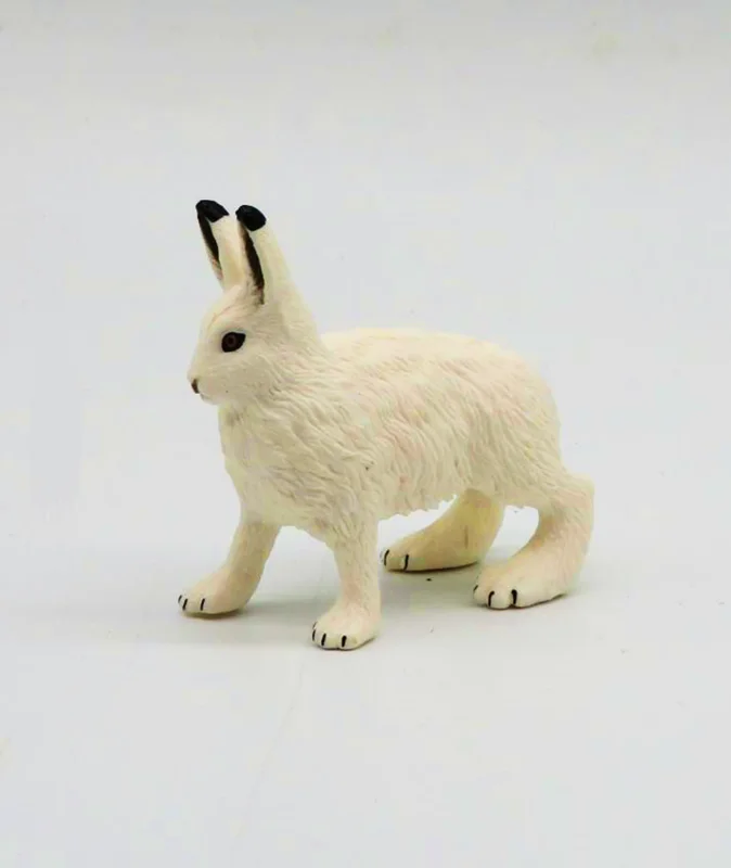 خرید فیگور حیوان وحشی فیگور «خرگوش برفی» فیگور مدل واقعی حیوانات، مجسمه حیوان، مدل شبیه سازی شده حیوان Snow Bunny Simulation Model Wild Animals figure