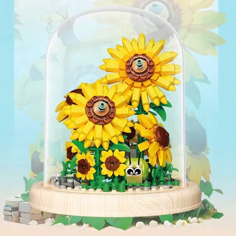 لگو دسته گل آفتابگردان نمای جلو