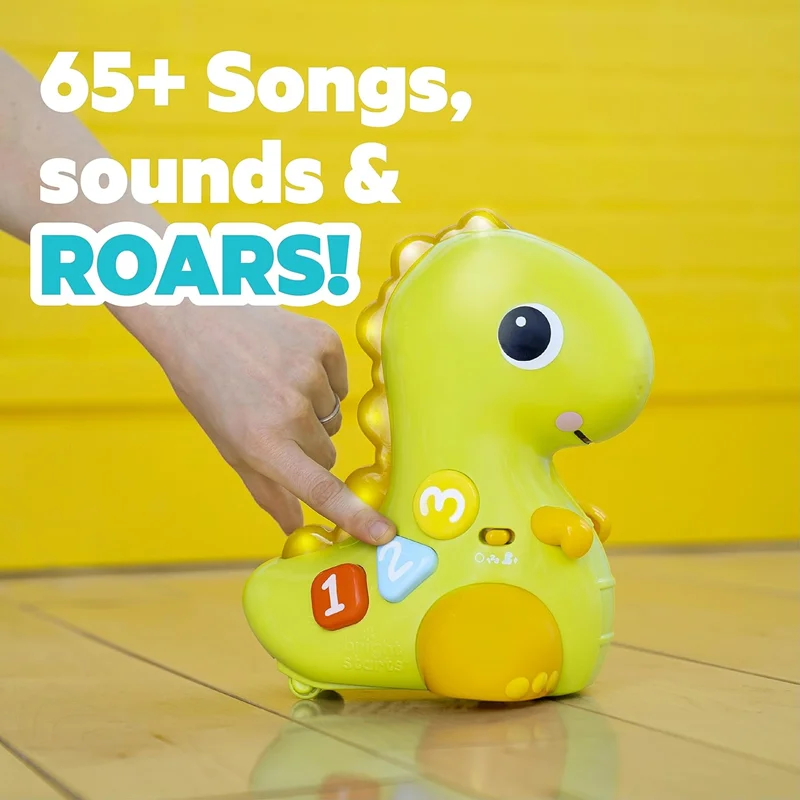 خرید اسباب بازی بریت استارتس «گربه GO Go Dino» دایناسور گوگو دینو  Bright Starts Go Go Dino Cat and Count Baby Toy P1321Bright Starts Go Go Dino Cat and Count Baby Toy P1321