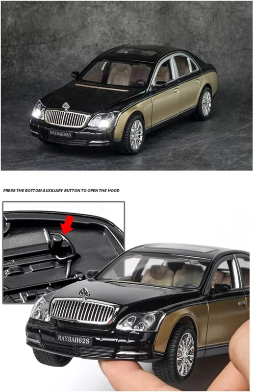 خرید ماشین فلزی ایکس ال جی «62S مرسدس میباخ» ماشین فلزی XLG Diecast Car Model Mercedes Maybach 62S 2003 M929H