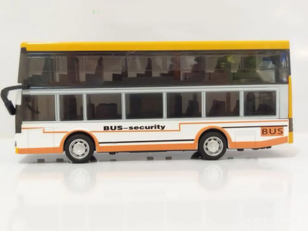 خرید ماشین فلزی یدینگ «اتوبوس دو طبقه عقبکش موزیکال، نور و صدا» ماشین فلزی Yeading Toys Bus Securtity Metal double-decker bus Yeading YD632