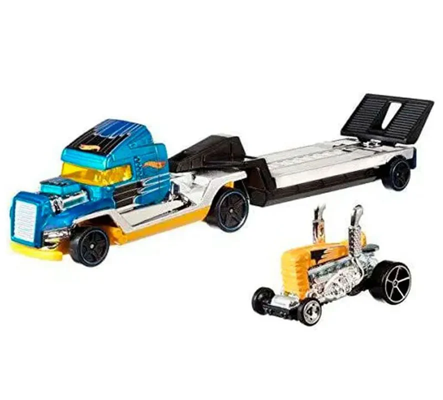 خرید کامیون حمل ماشین ماشین فلزی هات ویلز کامیون «استیل پاو» کامیون فلزی Hot Wheels Super Rigs Steel Power CGC18-LA14 BDW51