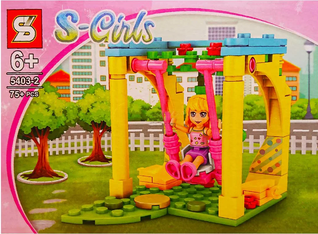 خرید لگو اس وای «شهر بازی همراه با 1 مینی فیگور، تاب» SY Block S-Girls Lego 5403-2