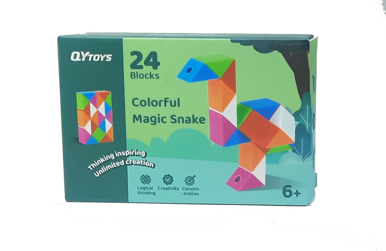 روبیک ماری ۲۴ قطعه کای وای QY Toys مدل Rubik QY Toys 24 Blocks - نمایش کامل بستهبندی