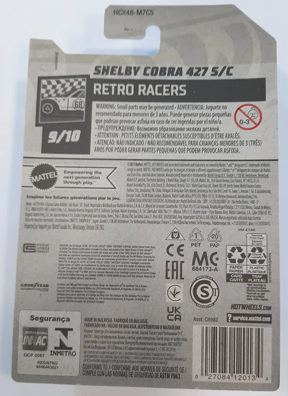 خرید ماشین فلزی هات ویلز ماشین «شلبی کبرا 427 S/C» ماشین فلزی Hot Wheels Shelby Cobra 427 S/C Retro Racers 9/10 152/250