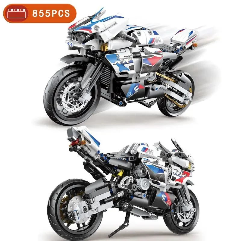 خرید لگو دکول «موتور سیکلت طوفان تکنولوژی» Building Blocks Decool MecFactor Mechanical Technology Hurricane RR1000 Motorcycle Lego 33012