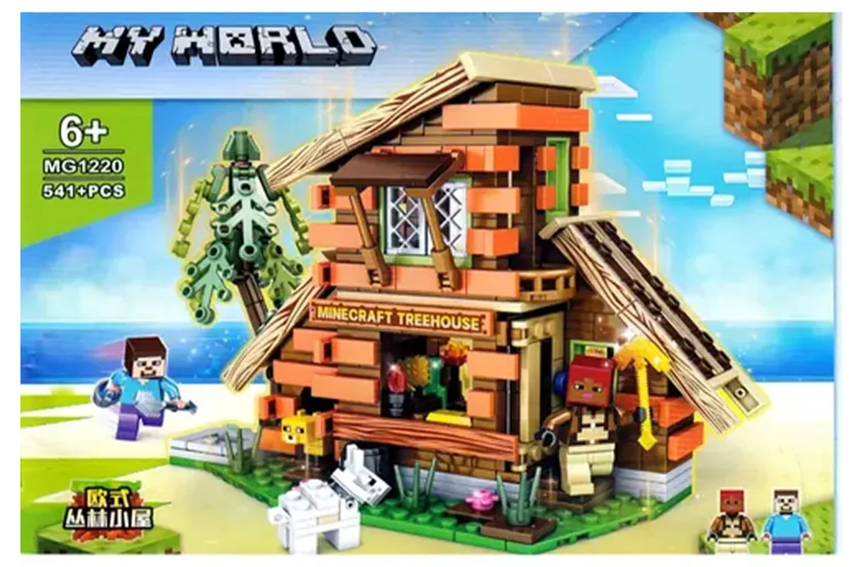 لگو ماینکرافت خانه درختی My World MG 1220 نمای جلوی جعبه