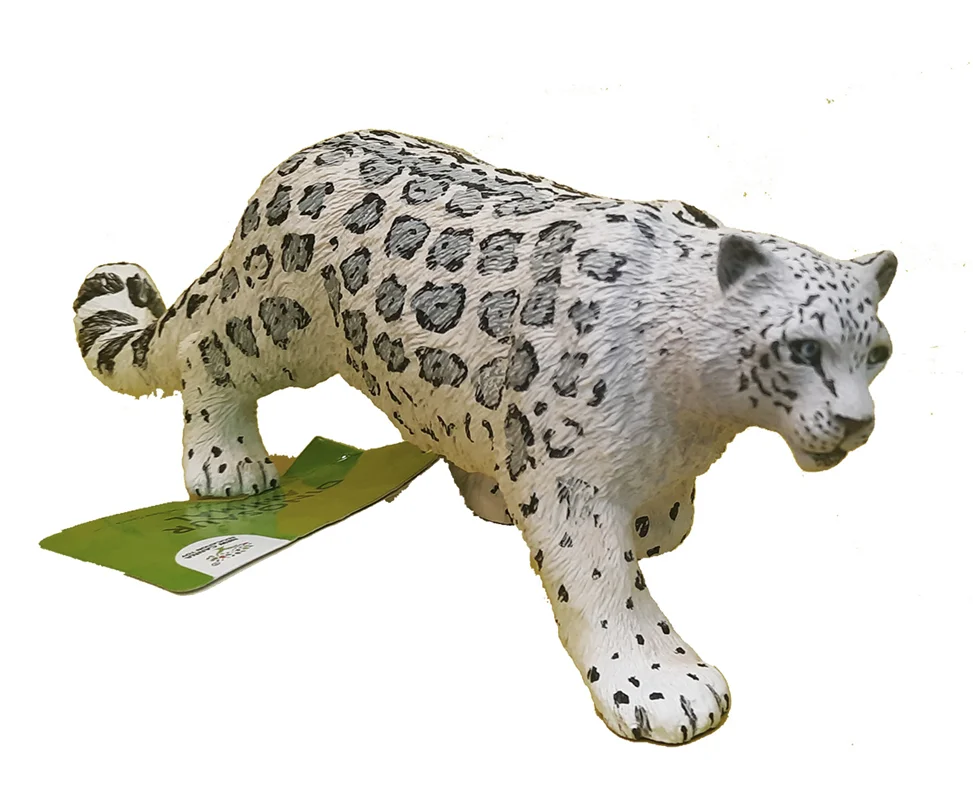 خرید فیگور حیوان وحشی فیگور «پلنگ برفی» فیگور مدل واقعی حیوانات، مجسمه حیوان، مدل شبیه سازی شده حیوان Snow Leopard Simulation Model Wild Animals figure