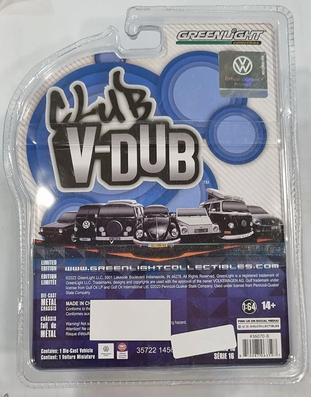 خرید ماشین 1964 فولکس واگن سامبا باس ماشین کلاب Club V-Dub ماشین فلزی گرین لایت ماشین «1964 فولکس واگن سامبا باس» ماکت فلزی Greenlight Collectibles 1964 Volkswagen Samba Bus 36070-B
