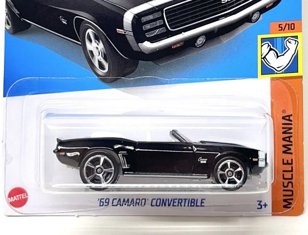 خرید ماشین فلزی ماکت فلزی هات ویلز «69 کامارو کنورتیبل» ماشین فلزی  Hot Wheels 69 Camaro Convertible Muscle Mania 5/10 222/250