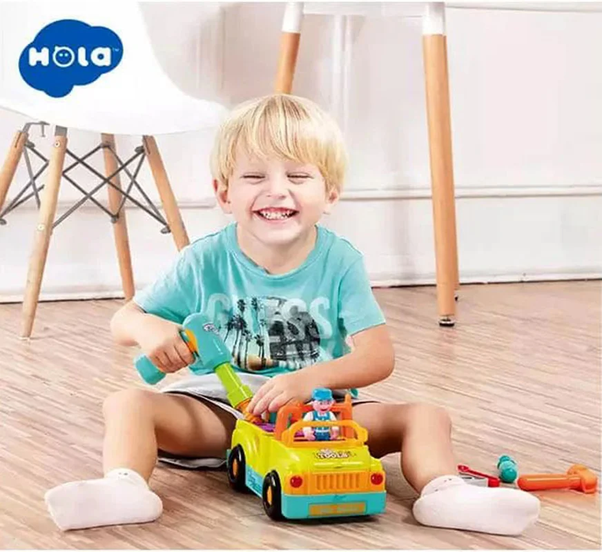 خرید اسباب بازی هولا تویز هولی تویز هالی تویز «ماشین آموزشی کامیون ابزار مکانیکی» Hola Toys Car Handyman truck No.6109