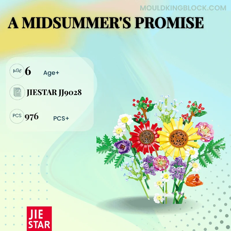 لگو دسته گل میدسامر Jie Star Date With Midsummer JJ9028 مشخصات و اندازه ها