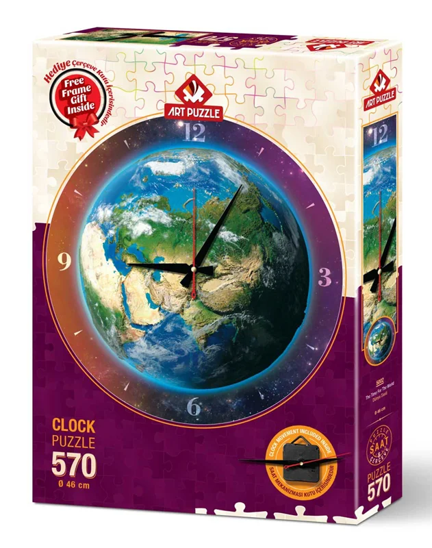 آرت پازل 570 تکه «پازل ساعت زمان برای جهان»  Heidi Art PuzzleThe Time For The World clock Puzzel 570 pcs 5002