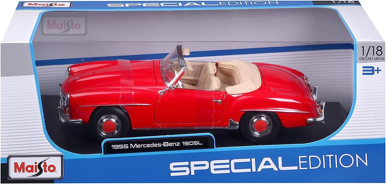 خرید ماشین فلزی مایستو «مرسدس 190SL کابریو» ماشین فلزی Maisto Mercedes 190SL Cabrio 55  31824