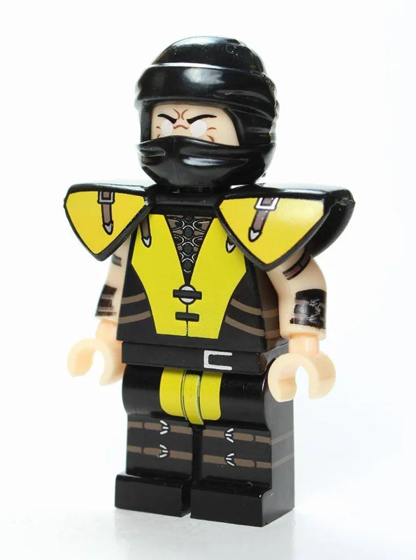 آدمک لگویی مینی فیگور لگویی «اسکورپیون» Kopf Mortal Kombat Series Minifigure Scorpion