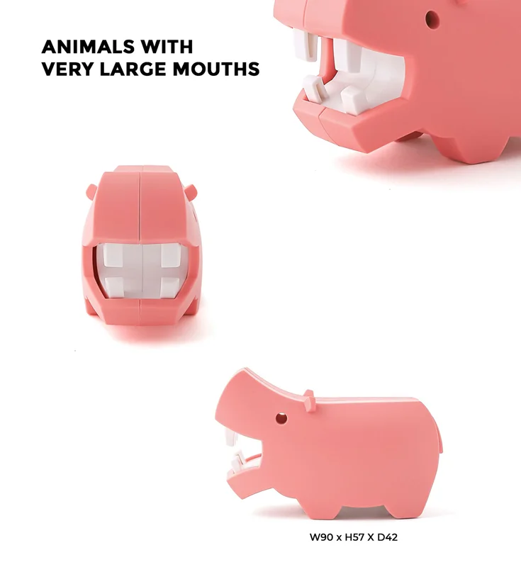 خرید بازی فکری ساختنی فیل 3 بعدی مغناطیسی «هیپو» Halftoys 3D Bone Puzzle Magnet Play Savannah Animal friends Hippo HAS005