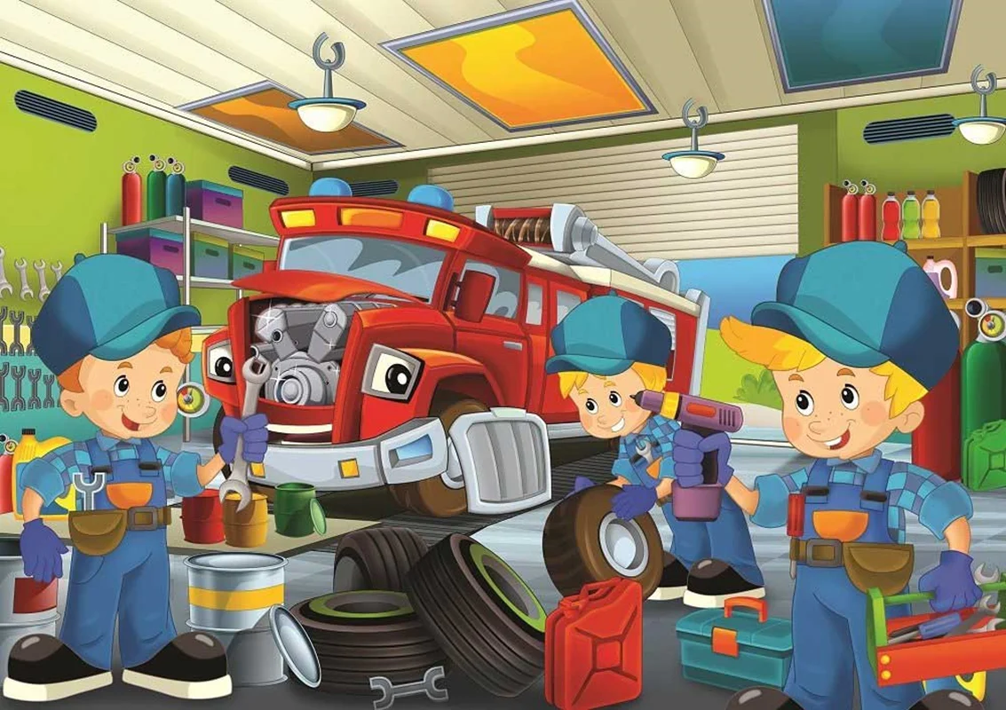 خرید آرت پازل 2x100 تکه کودکان «تعمیرکاران کوچک» Art Kids Puzzle Little Repairmen 2x100 Pieces 5641