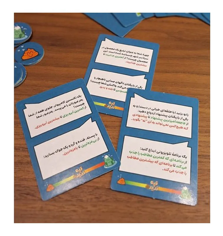 ترکیب کارتها و دفترچه قوانین بازی