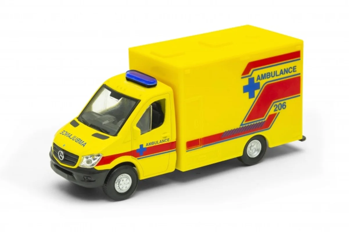 ماکت فلزی ماشین فلزی ویلی «آمبولانس مرسدس بنز اسپرینتر»ماشین فلزی Welly Metal Die Cast Mercedes-Benz Sprinter Ambulance 43767D