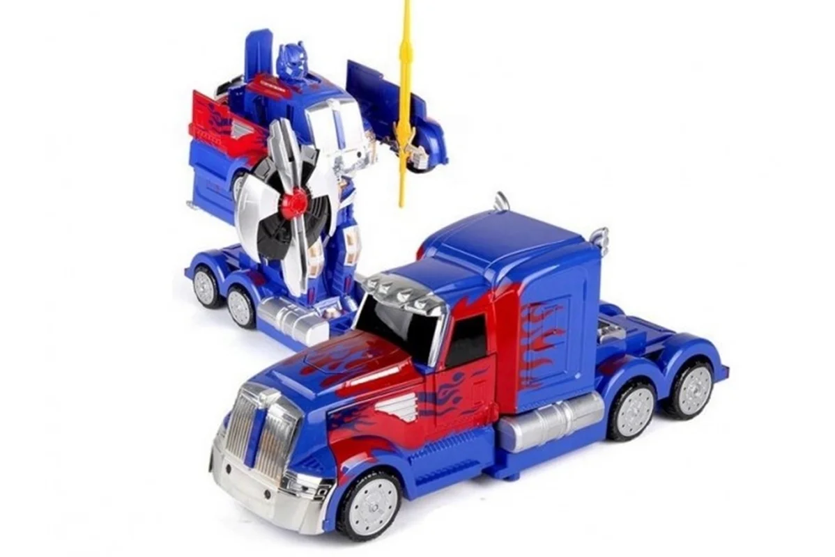 خرید ماشین کنترلی «ربات کامیون آپتیموس پرایم ترانسفورمور، ماشین تغییر شکل دهنده»  MZ Transformers Robot Deformation Remote Control Optimus Prime Car MZ 2335P