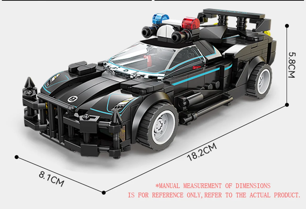 خرید لگو ساختنی کازی «ماشین اسپرت اسکورت» Building Blocks Kazi Swat Force Escort Sports Car 67298