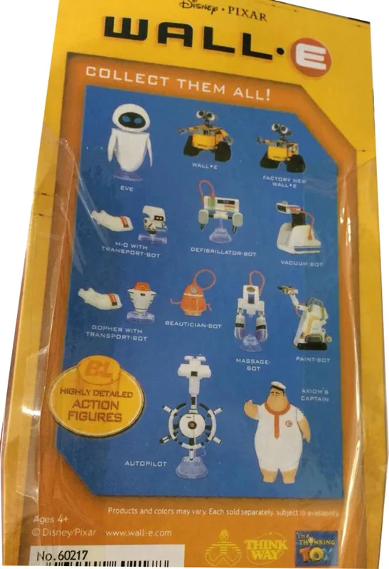 پشت جعبه فیگور پیکسار وال ایی Disney Pixar Thinkway Toys Wall-E Figure 60217