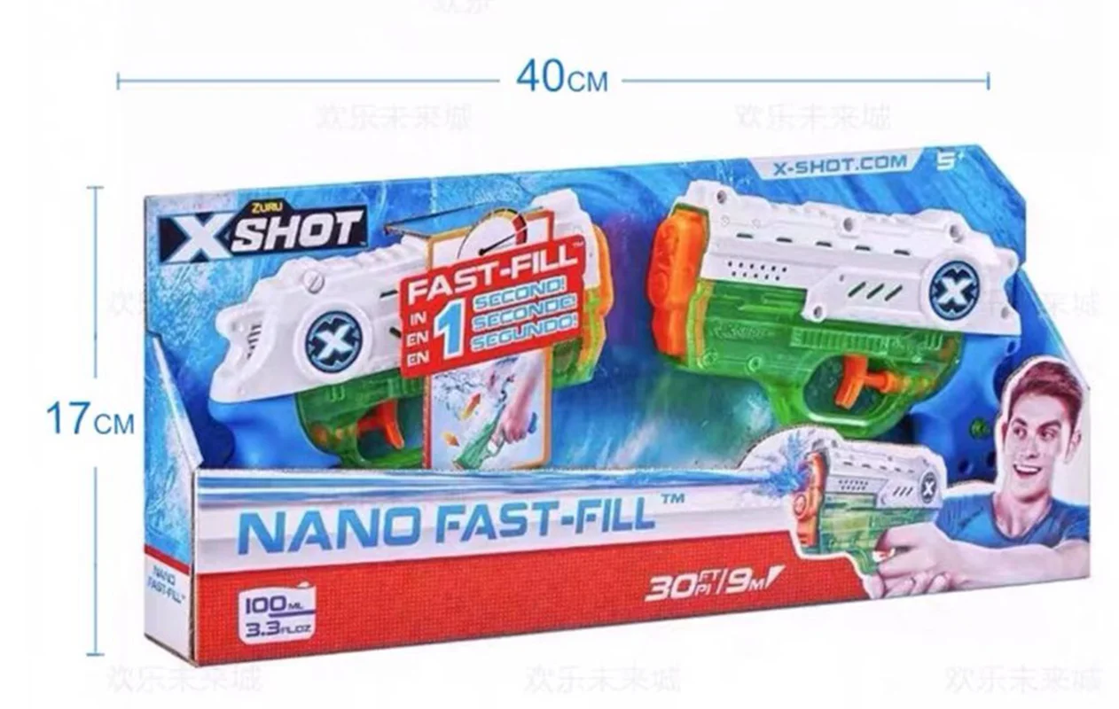 خرید زورو ایکس شات «آبپاش ایکس شات بسته دو تایی نانو فست فیل پر شونده سریع»  Zuru X Shot Nano fast Fill Water Gun 2 Pack 56334