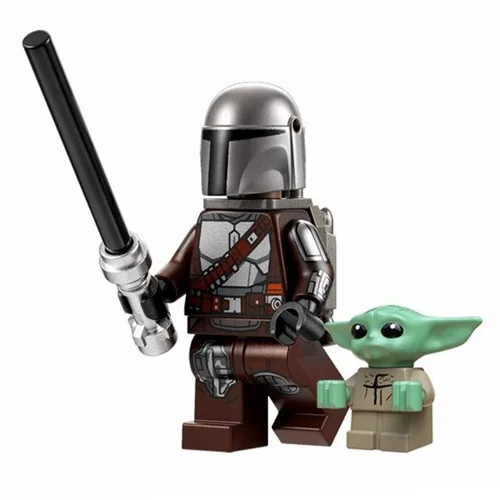 مینی فیگور لگو بیبی یودا و مندلورین Baby Yoda & The Mandalorian
