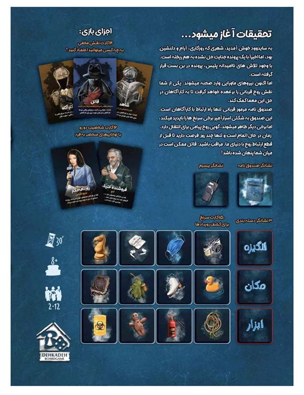 پشت جعبه نامههای ارواح با توضیح نقشها