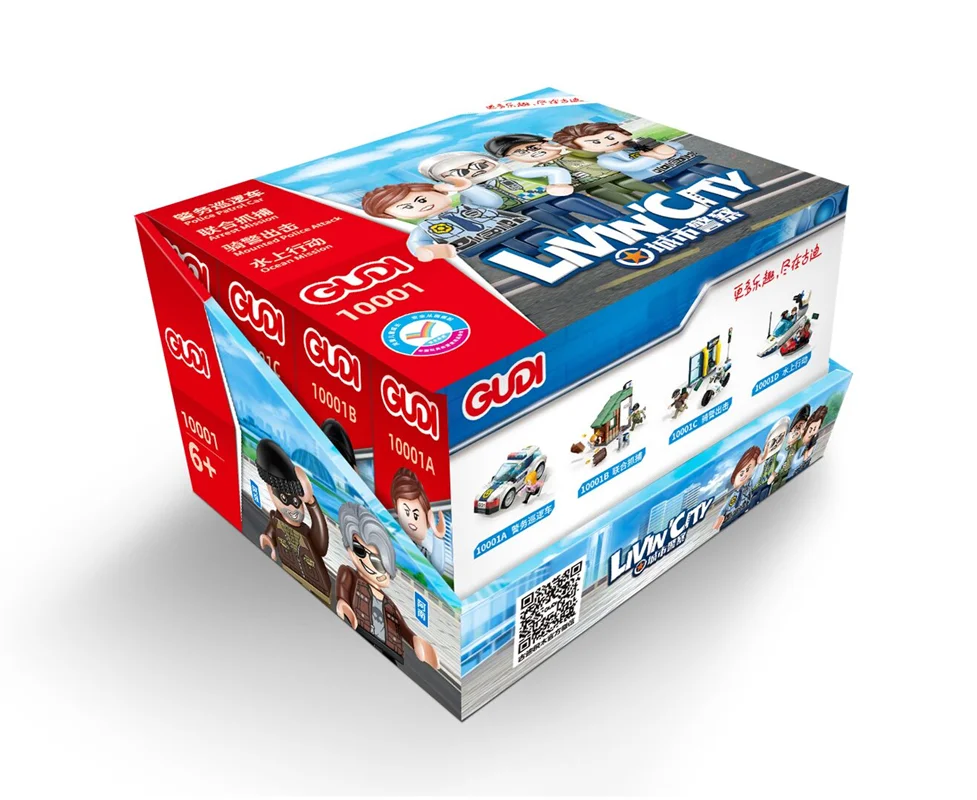 خرید لگو ساختنی زینلکسین گودی «لیوین سیتی، مجموعه دزد و پلیس» لگو  Xinlexin Gudi Lego Livin City 10001A-10001B- 10001C-10001D