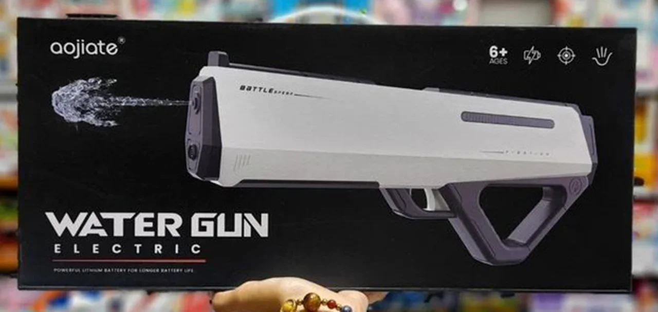 جعبه بستهبندی تفنگ آبپاش شارژی aogaite Electric Water Gun B-3