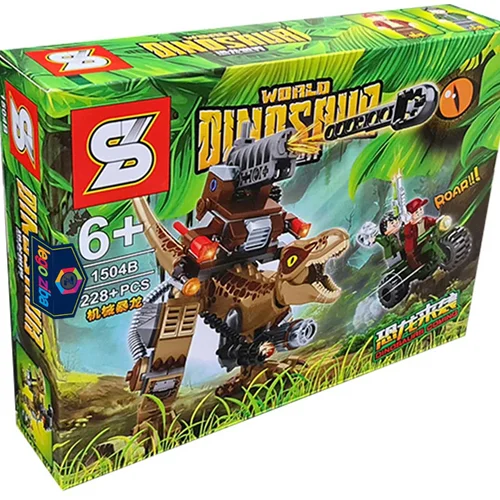 لگو اس وای «دایناسور همراه با  2 آدمک و یک موتورسیکلت» 1504b