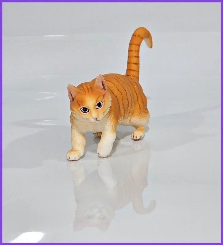 نمای جلو فیگور گربه قرمز قهوهای Animal Paradise مدل PL127-989