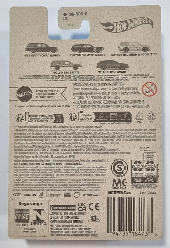 خرید ماشین فلزی هات ویلز ماشین «ولوو 850 استیت» ماشین فلزی Hot Wheels Hot Wagons Volvo 850 Estate GDG44