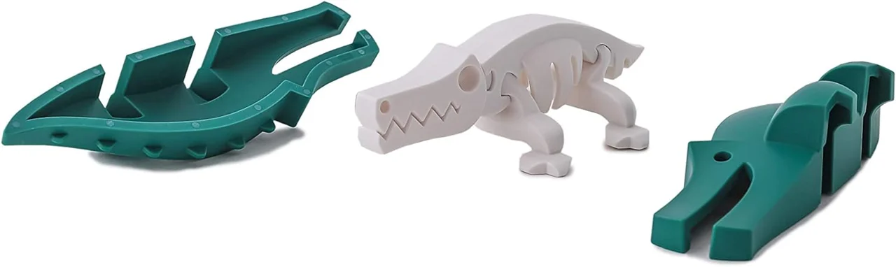 خرید بازی فکری ساختنی تمساح، کروکودیل 3 بعدی مغناطیسی «کروکودیل» Halftoys 3D Bone Puzzle Magnet Play Savannah Animal friends Crocodile HAS006
