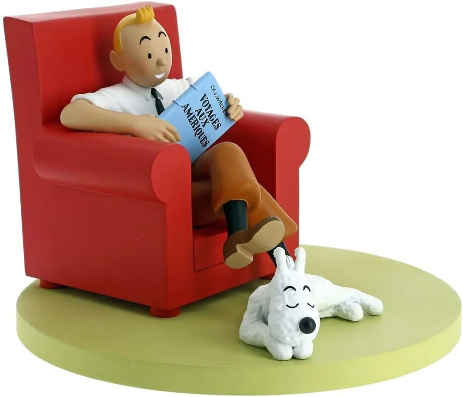 خرید اکشن فیگور های «تَنتَن نشسته روی مبل به همراه میلو» Action Figure The Adventures of Tintin, Tintin Sitting Red Sofa