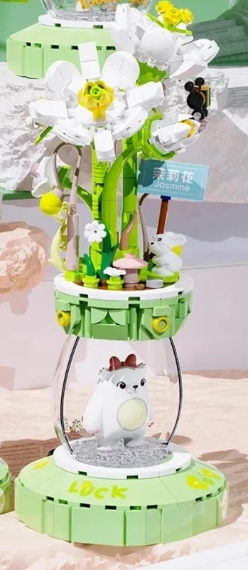 نمای سهبعدی لگو گلدان یاسمن چراغدار Jasmine Dooro Bear