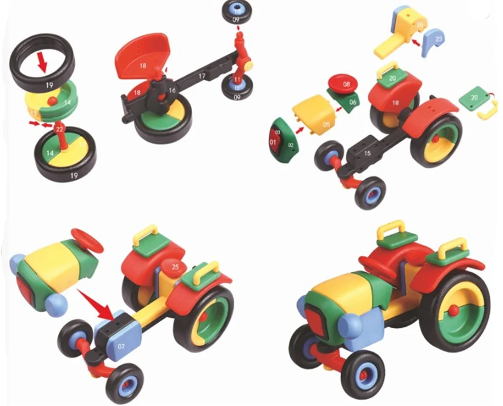 خرید بازی فکری ساختنی دوبی بازی «لگو تراکتور» Itoy DoBe Tractor Lego F-05