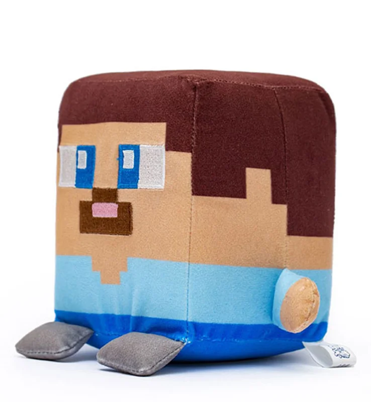 خرید عروسک «استیو مکعبی، استیو مکعب» اسباب بازی عروسک پولیشی یانیک تویز  Yanic Blue Cube Steve Plush Doll AF100261