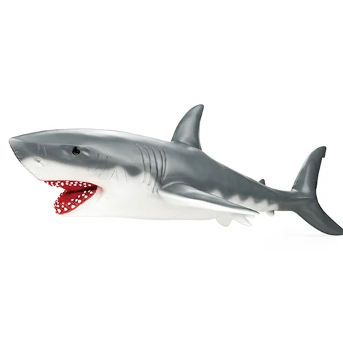 فیگور اسباب بازی کوسه سفید بزرگ لاستیکی نرم Shark x069